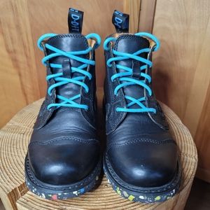 Limited Release John Fluevog 7th Heaven Derby Swirl Boots Size 7